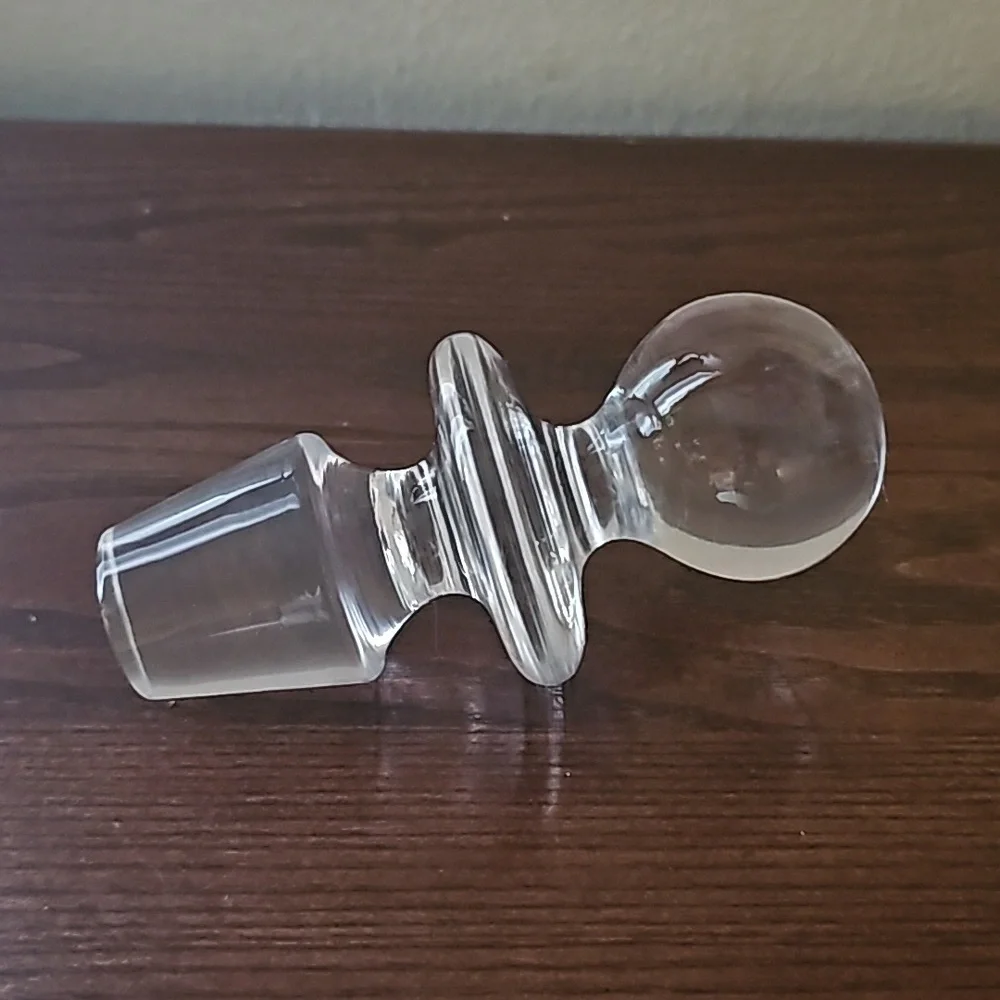 Huge Antique Clear Glass Bottle Stopper